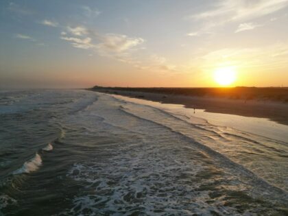 serene sunset over corpus christi beach